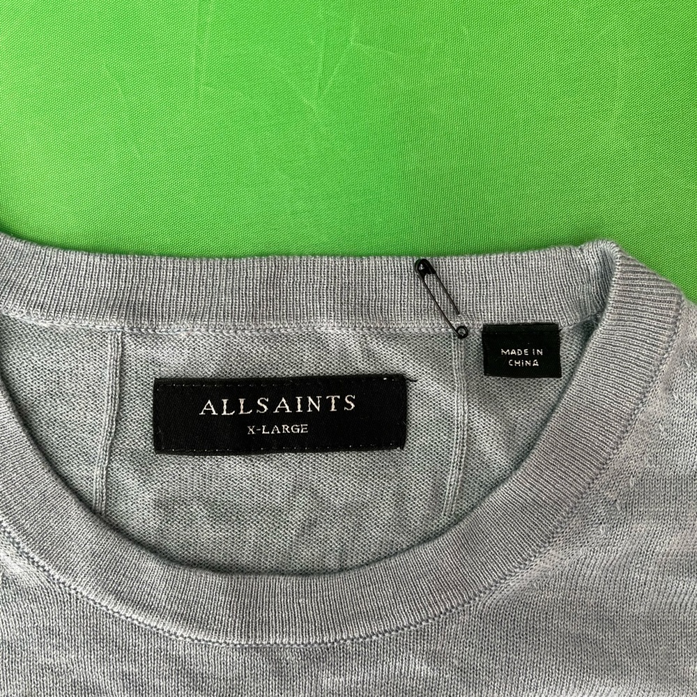 Brand new all saints sweater very light size xL light blue